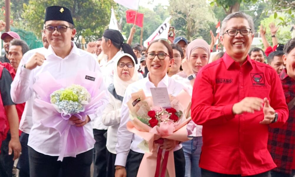 Duet Rena-Teddy Resmi Daftar Pilkada ke KPU Kota Bogor