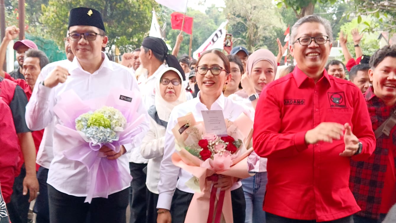 Duet Rena-Teddy Resmi Daftar Pilkada ke KPU Kota Bogor