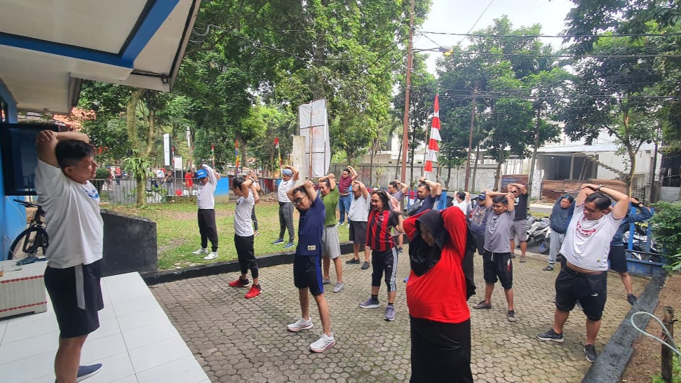 Jumat Sehat, Wartawan PWI Kota Bogor Ramai-ramai Olahraga 
