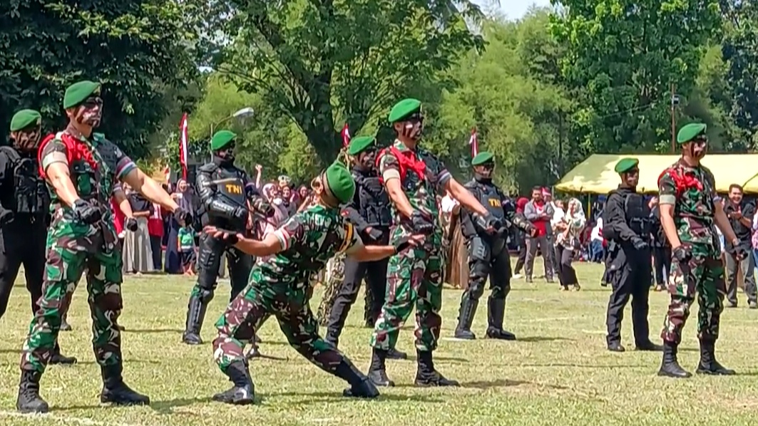 Yel-yel Satuan TNI Polri dan Pemkot Bogor Menggema di Yonif Mekanis 315/Grd