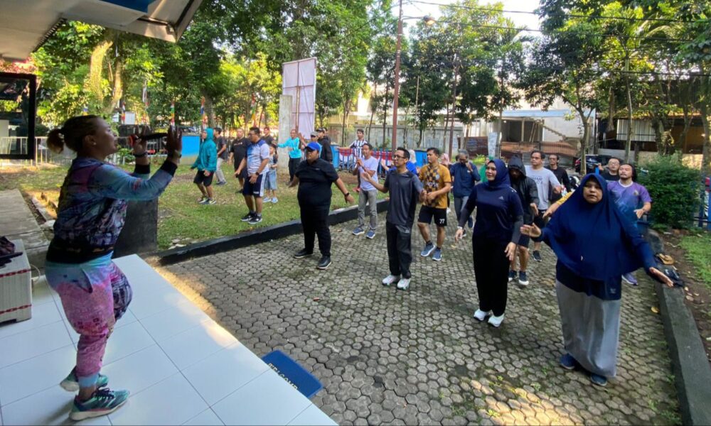 PWI Kota Bogor Jumat Sehat Bareng Dirut Perumda Tirta Pakuan 