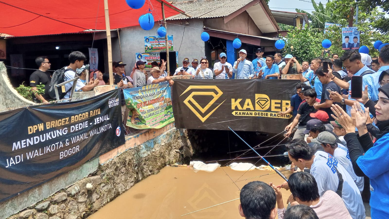 Meriah, Mancing Djuara Bareng Warga Dihadiri Dedie-Jenal