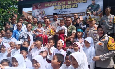 Cerianya Pelajar SDN Kebon Kopi saat Dapat Makan Siang Bergizi