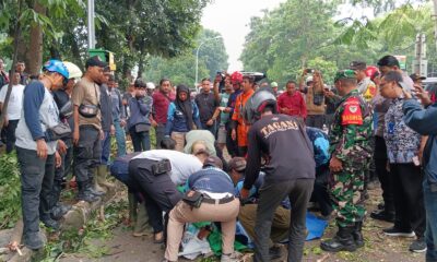 Penumpang Motor Tewas Usai Tertimpa Dahan Pohon di Jalan Tentara Pelajar