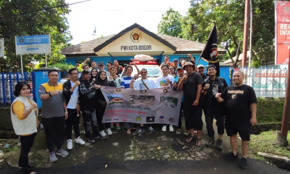 PWI Peka Kota Bogor Salurkan Bantuan Bencana Sukabumi-Cianjur 