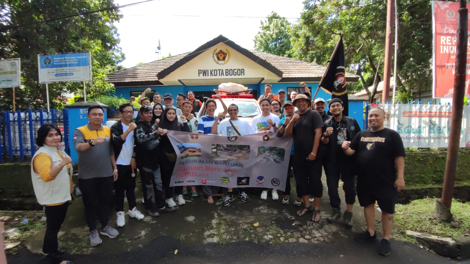 PWI Peka Kota Bogor Salurkan Bantuan Bencana Sukabumi-Cianjur 