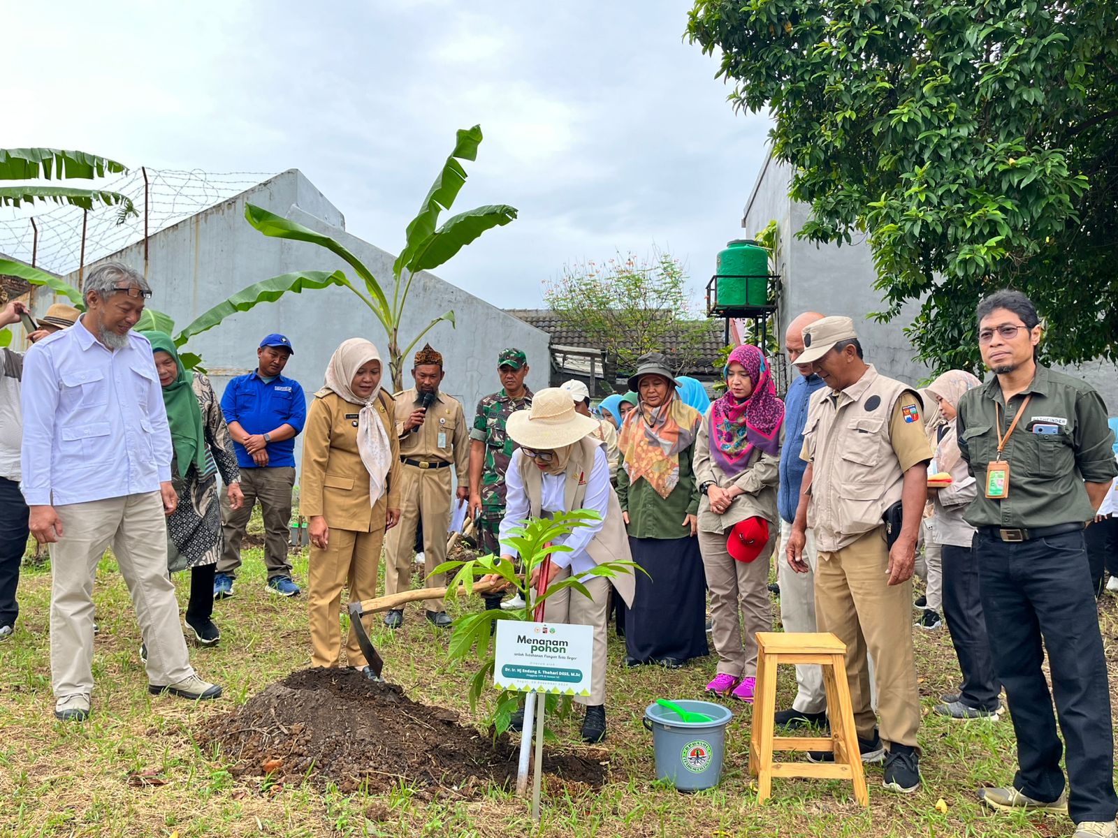 Dukung Ketahanan Pangan di Kota Bogor, Endang Setyawati Tanam Bibit Produktif Kehutanan
