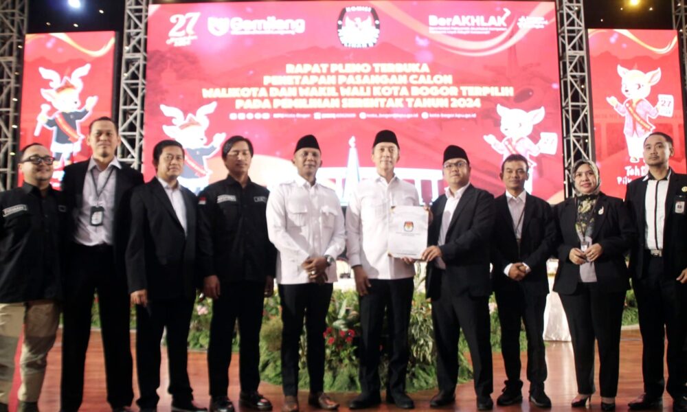 Dedie-Jenal Ditetapkan Jadi Wali Kota dan Wakil Wali Kota Bogor Terpilih