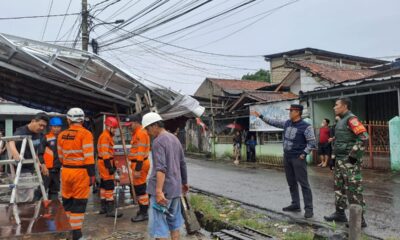 Atap Toko di Margajaya Tersapu Angin Kencang, Seorang Warga Terluka