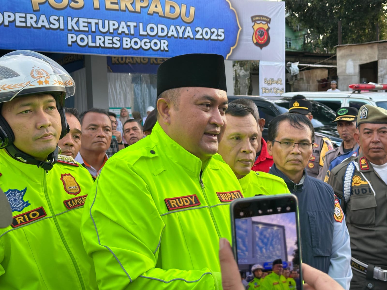 Cek 3 Pospam, Bupati Bogor Pastikan Kelancaran Arus Mudik hingga Objek Wisata 