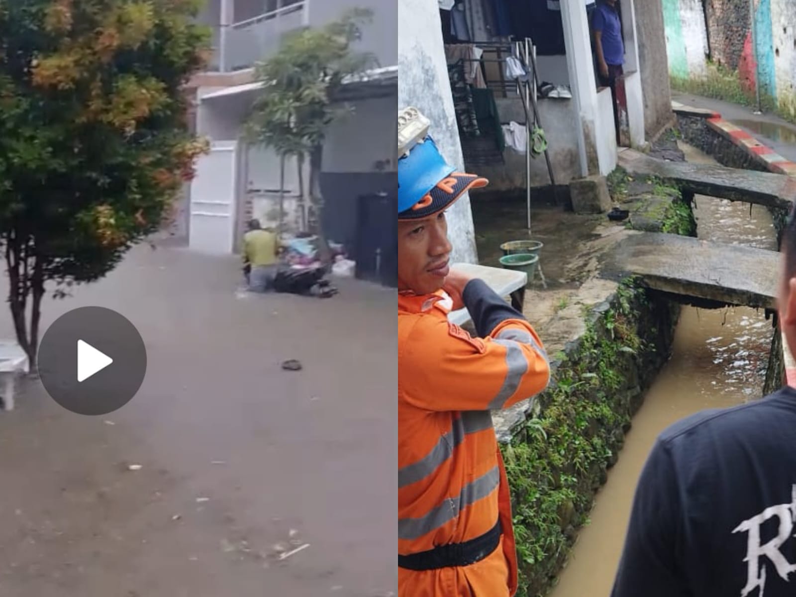 Drainase Meluap, Banjir Lintasan Rendam 12 Rumah di Sindangrasa