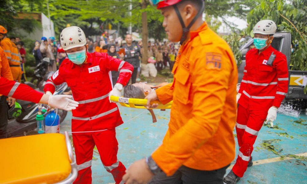 Edukasi Warga, BPBD Gelar Simulasi Gempa Bumi di HKB Nasional 