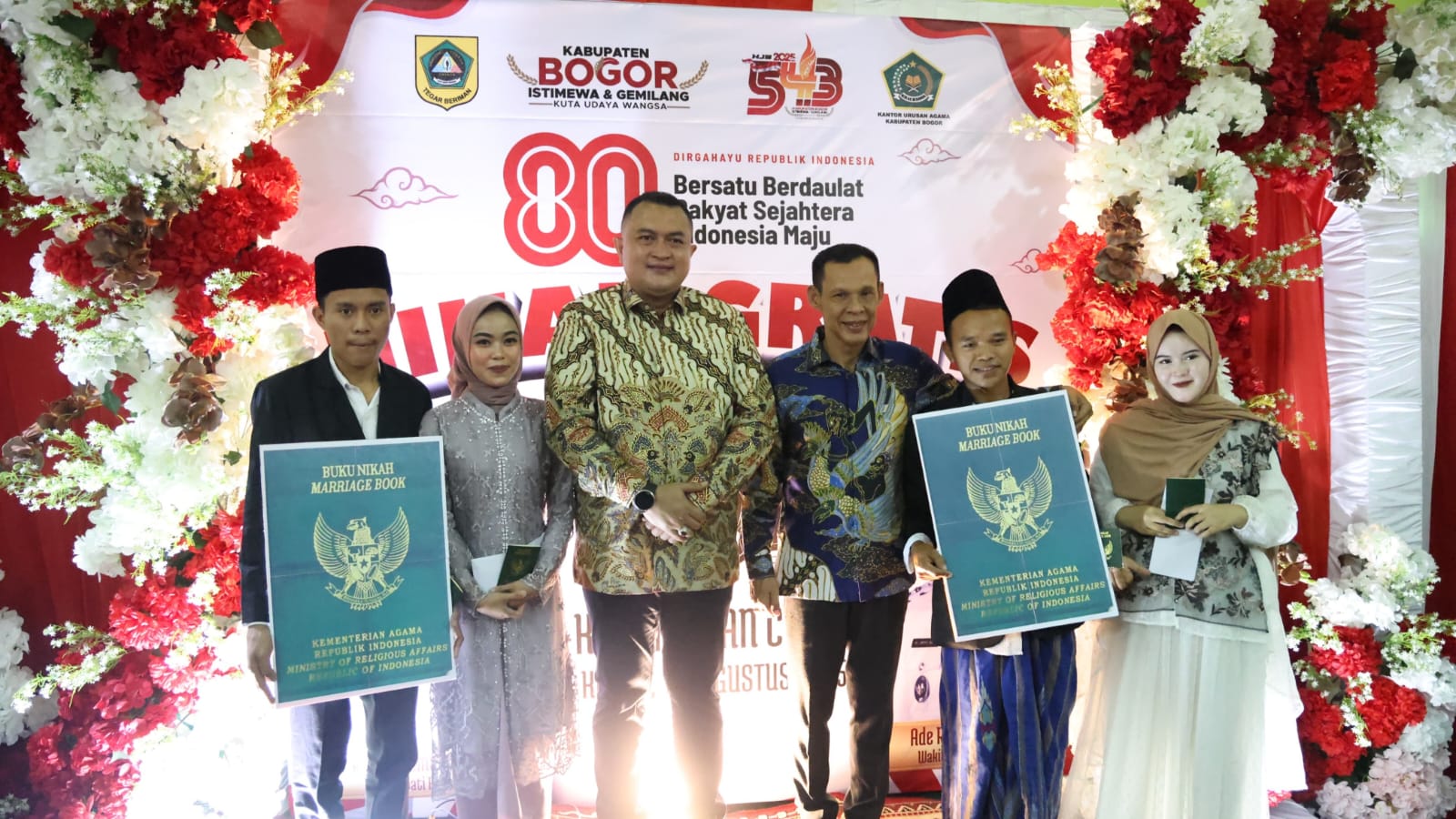 Pemkab Bogor Gelar Nikah Gratis Selama Agustus