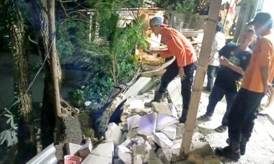 Atap Rumah Warga di Sindangbarang Ambruk Akibat Tanah Amblas