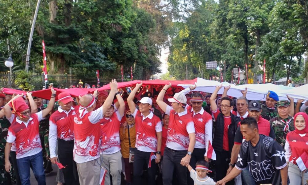 Di Kirab Merah Putih, PWI Kota Bogor Turut Kobarkan Semangat Persatuan