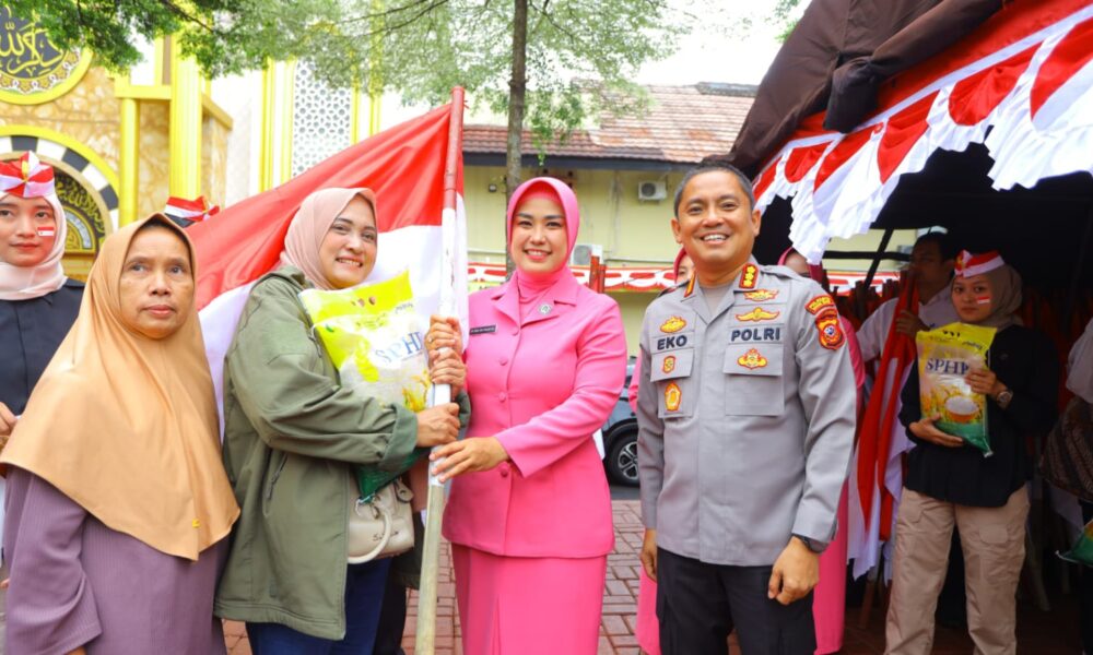 GPM Polresta Bogor Kota, Sediakan Beras Murah-Bendera Gratis