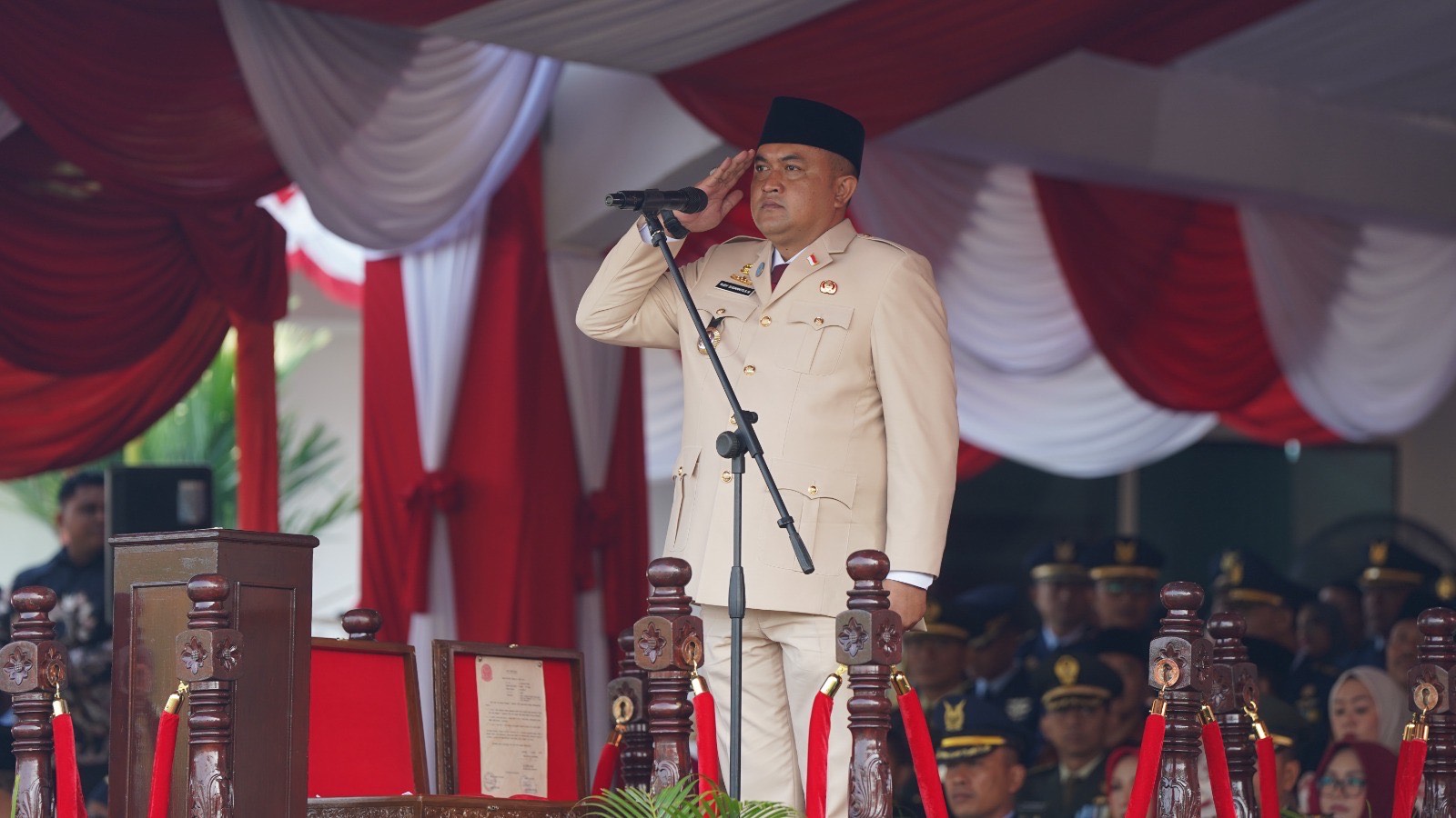 Bupati Rudy Susmanto Pimpin Upacara Peringatan HUT ke-80 RI