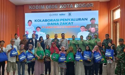 HUT ke 80 TNI, Kodim 0606/Kota Bogor Bersama PT Adev dan Tazkia Bagikan Seribu Sembako