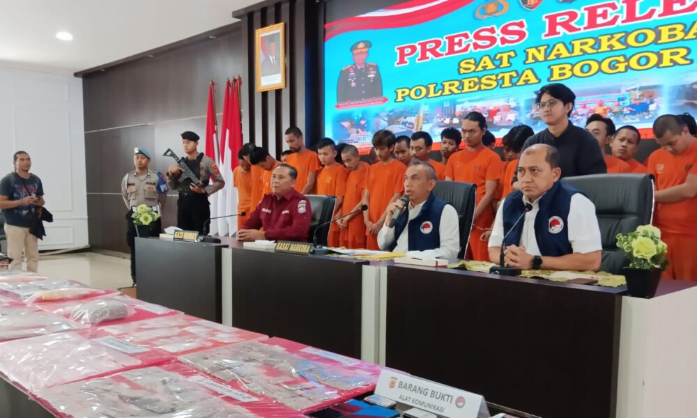 Sebulan, Polisi Tangkap 33 Tersangka Narkoba di Kota Bogor