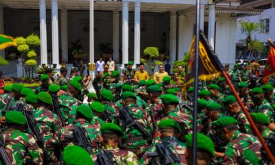 Yonif 315/Grd Gelar Penjemputan Calon Komandan di Balai Kota Bogor