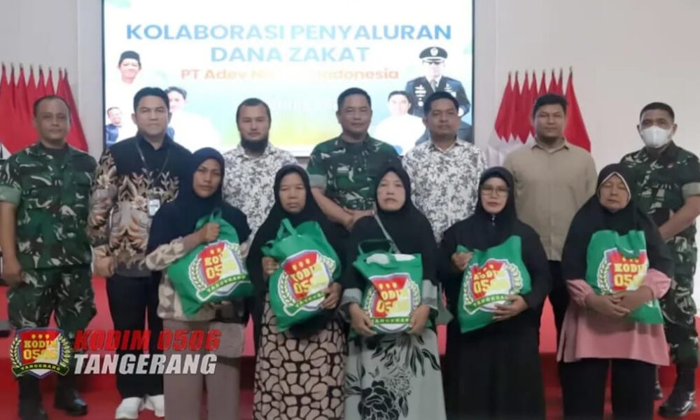 Adev Natural Indonesia bersama Kodim Tangerang dan Baitulmal Tazkia Salurkan Zakat di Kota Tangerang