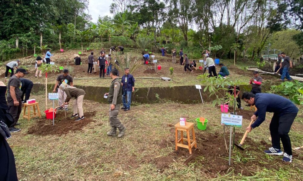 Lestarikan Hulu Sungai Cisadane, FKPCH dan AQUA Tanam Pohon 