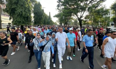 Momen Bupati Rudy Susmanto Bersama Warga Ikuti CFD Tegar Beriman