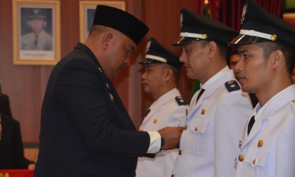 Pesan Bupati Rudy Susmanto untuk 4 Kades PAW Terlantik