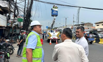 Kabel Menggantung di Flyover Cibinong Dipindah ke Tanah