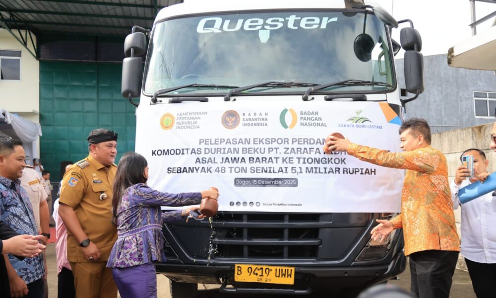 Durian Beku Senilai Rp5,1 Miliar Diekspor dari Bogor ke Tiongkok