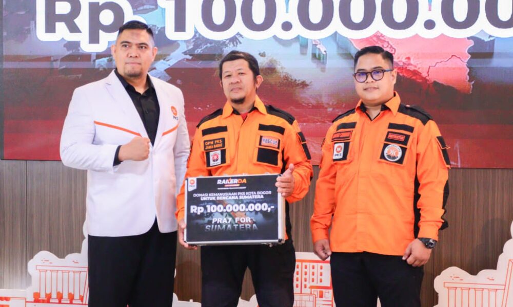 Kader PKS Kota Bogor Salurkan Bantuan Rp100 Juta untuk Korban Bencana di Sumatra