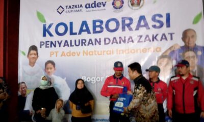 Kolaborasi Adev Natural Indonesia, Baitulmal Tazkia, DPKP dan PWI Salurkan Zakat di Kota Bogor
