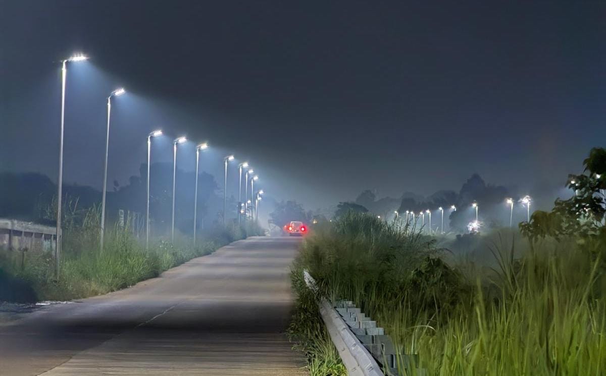 316 PJU Dipasang Bertahap, Jalur Bomang Kian Terang