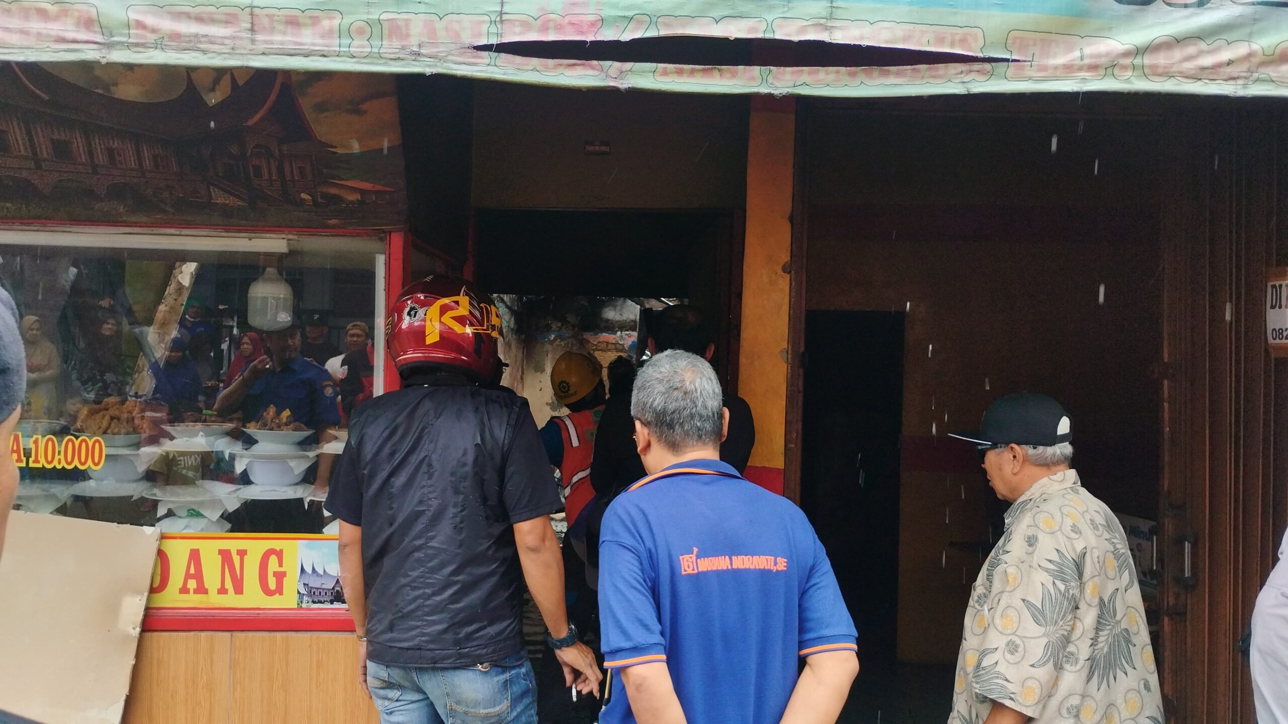 Tabung Gas Bocor, Rumah Makan Padang di Ranggamekar Terbakar