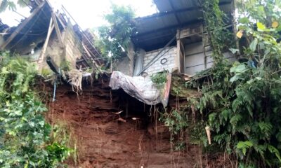 Longsor Setinggi 12 Meter Gerus Dapur Rumah Warga Pasirjaya
