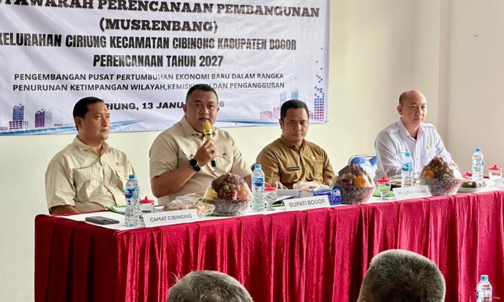 Di Musrenbang Ciriung, Bupati Rudy Tegaskan Penanganan Banjir-Penghijauan