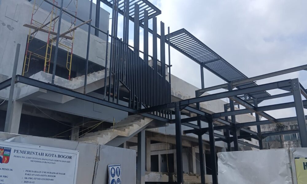 Progres Renovasi Pasar Merdeka Kota Bogor Capai 65 Persen