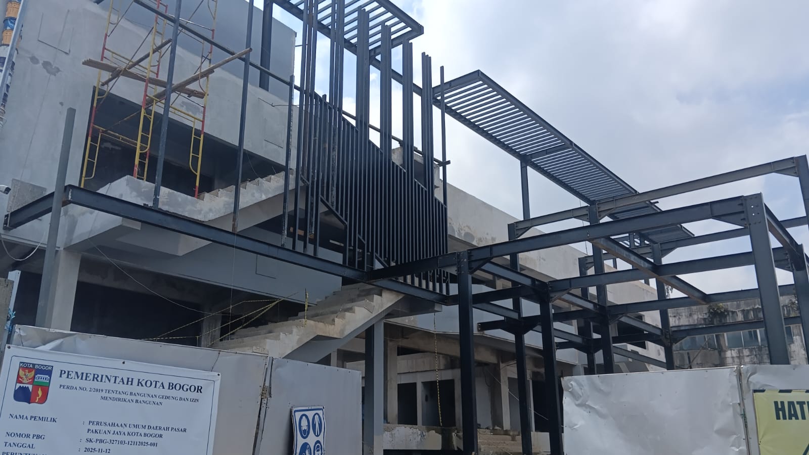 Progres Renovasi Pasar Merdeka Kota Bogor Capai 65 Persen