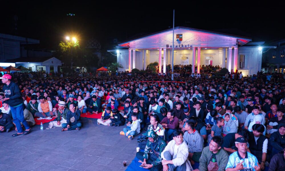 Ribuan Warga Bogor Tumpah Ruah Nobar Spanyol Vs Argentina
