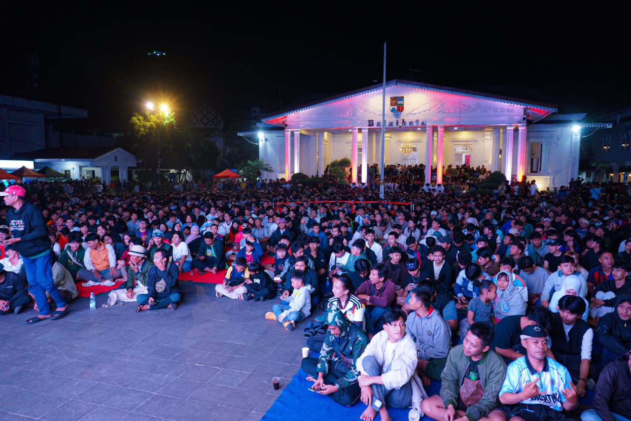 Ribuan Warga Bogor Tumpah Ruah Nobar Spanyol Vs Argentina