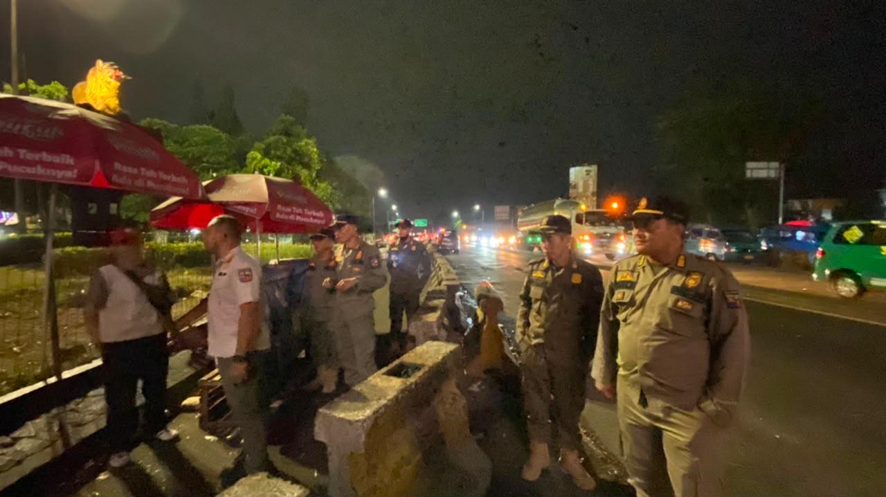 Jaga Trantibum Kota Bogor, Petugas Gabungan Sisir Lokasi Berkumpul