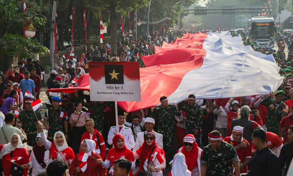 Kirab Merah Putih Sepanjang 500 Meter Teguhkan Semangat Nasionalisme di Bogor