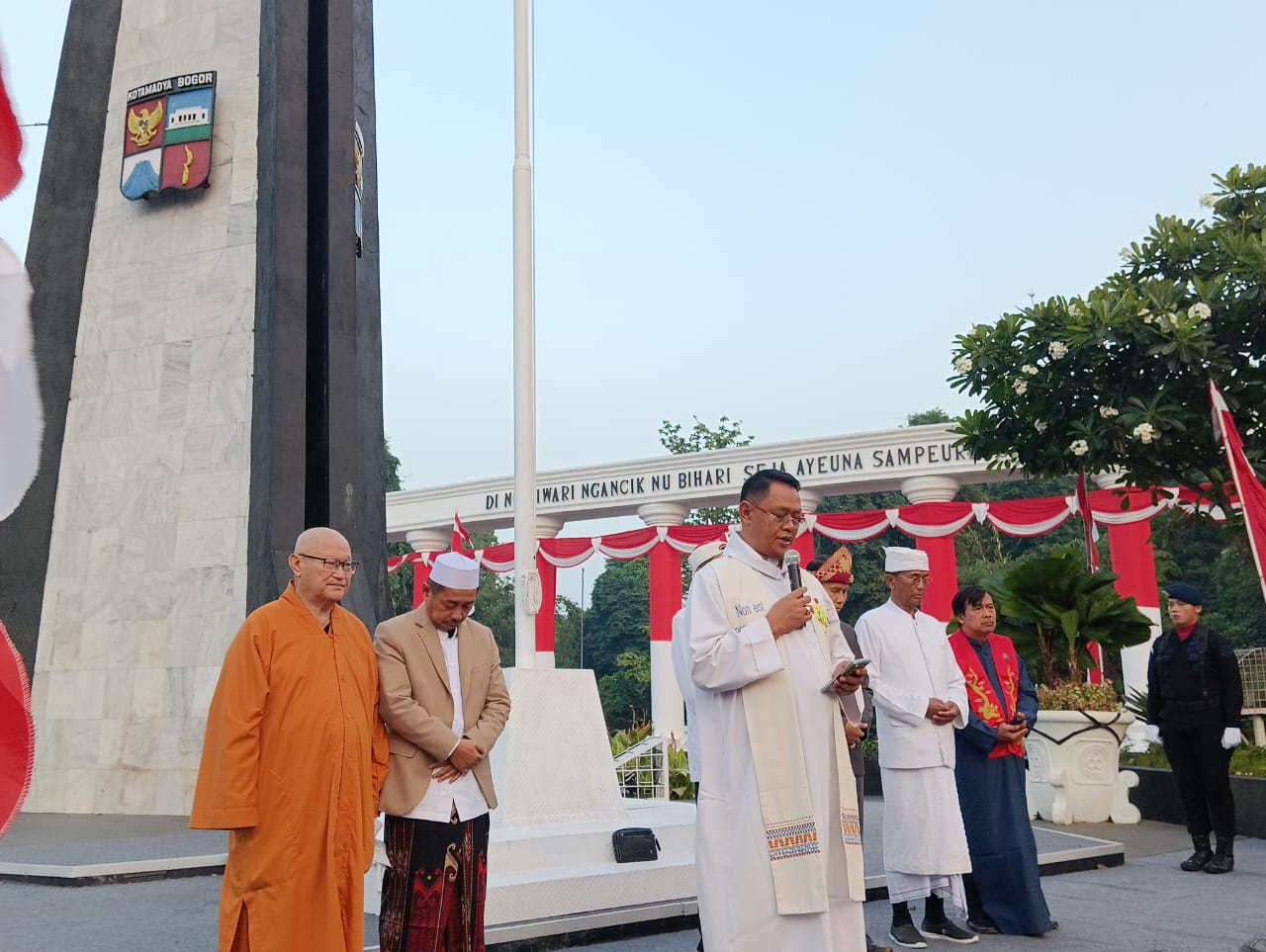HUT ke-81 RI, Doa Bersama Lintas Agama Digelar di Tugu Kujang