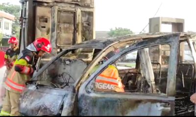 Mobil Terbakar di SPBU Cilendek Bogor, Pengemudi Terluka