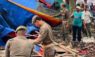 Satpol PP Tertibkan Puluhan PKL di Jalan Raya Cifor Bubulak